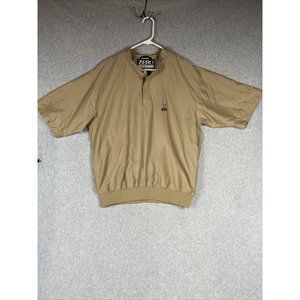 Zero Restriction Golf Outerwear Snap Button Gore-Tex Shirt Mens M Beige